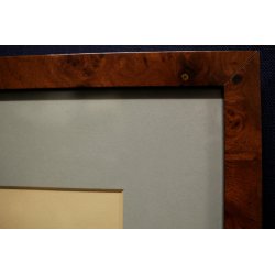 COPPIA QUADRI A. Advier RITRATTI VOLTO DONNA ANNI 30/40 SANGUIGNA CORNICE RADICA