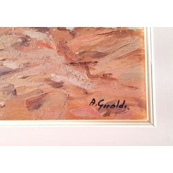 QUADRO PAESAGGIO Artino Giroldi 1976 Gridone VAL VIGEZZO LAGO MAGGIORE DIPINTO