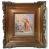 QUADRO CARLO MORGARI MOSÈ ACQUE DI MERIBA DIPINTO OLIO TAVOLA CORNICE EPOCA 1950