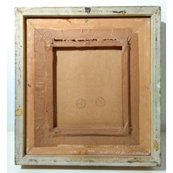 QUADRO CARLO MORGARI MOSÈ ACQUE DI MERIBA DIPINTO OLIO TAVOLA CORNICE EPOCA 1950