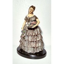 ANTICA SCULTURA STATUA DAMA FIORI NOTARI ARTURO PANNUNZIO TERRACOTTA CERAMICA