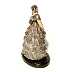 ANTICA SCULTURA STATUA DAMA FIORI NOTARI ARTURO PANNUNZIO TERRACOTTA CERAMICA