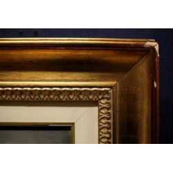 QUADRO DIPINTO Baraldi OLIO TAVOLA PUTTI MONUMENTO NEOCLASSICO DAME BAGNI TERME