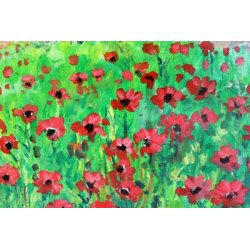 GRANDE QUADRO Antonello Zecca OLIO TELA PAESAGGIO MARINA ULIVI PAPAVERI CAVALLO