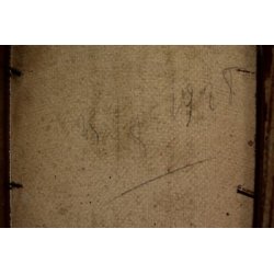 ANTICHI QUADRI OLIO CARTONE Comaschi Paesaggi FIUME PONTE FERROVIA 1929 VIA CASE