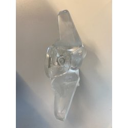 VASO SCULTURA CRISTALLO Lalique "Sylvie" COLOMBE BIRDS FIGURE LOVE FROSTED GLASS