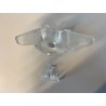 VASO SCULTURA CRISTALLO Lalique "Sylvie" COLOMBE BIRDS FIGURE LOVE FROSTED GLASS