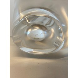 VASO SCULTURA CRISTALLO Lalique "Sylvie" COLOMBE BIRDS FIGURE LOVE FROSTED GLASS