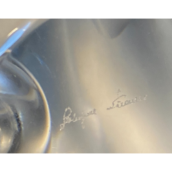 VASO SCULTURA CRISTALLO Lalique "Sylvie" COLOMBE BIRDS FIGURE LOVE FROSTED GLASS