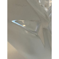 VASO SCULTURA CRISTALLO Lalique "Sylvie" COLOMBE BIRDS FIGURE LOVE FROSTED GLASS