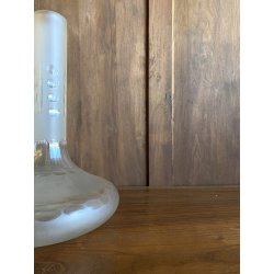 BOTTIGLIA  VASO VITTORIANO CRISTALLO SATINATO DECORO MOLATO BOLLI OVALI 34 cm/h