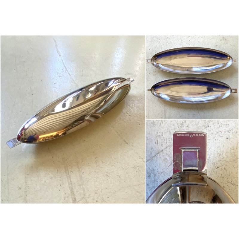 PESCIERA VASSOIO OVALE DESIGN Roberto Sambonet ACCIAIO 18/10 LUCIDO 51x15x7 cm/h