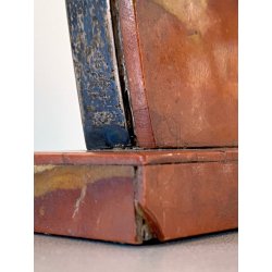 MINIATURA RITRATTO MADONNA BAMBINO CELLULOIDE CORNICE PIETRA DURA ARGENTO