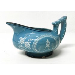 ANTICO SERVIZIO TÈ MENGARONI MAP PESARO CERAMICA DIPINTA DESIGN EPOCA 1940