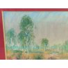 QUADRO OLIO Carlo Coppo DIPINTO PAESAGGIO NOVARA Alberi Prato Fiume MACCHIAIOLO