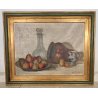 ANTICO QUADRO DIPINTO Marchetti NATURA MORTA FRUTTA VASO BOTTIGLIA OLD PAINTING