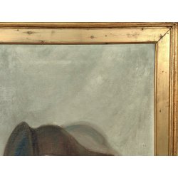 ANTICO QUADRO DIPINTO Marchetti NATURA MORTA FRUTTA VASO BOTTIGLIA OLD PAINTING