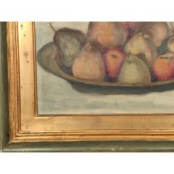 ANTICO QUADRO DIPINTO Marchetti NATURA MORTA FRUTTA VASO BOTTIGLIA OLD PAINTING
