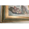 ANTICO QUADRO DIPINTO Marchetti NATURA MORTA FRUTTA VASO BOTTIGLIA OLD PAINTING