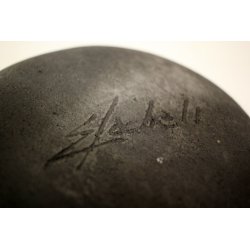 PIATTO CIOTOLA CERAMICA SMALTATA RAKU FIRMATO STILE SCANDINAVO EPOCA 1960 