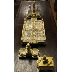 SET TAVOLA ANTIPASTIERA OLIERA SALIERA FORMAGGIERA PUTTI STILE VENEZIANO RESINA