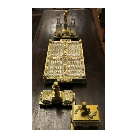 SET TAVOLA ANTIPASTIERA OLIERA SALIERA FORMAGGIERA PUTTI STILE VENEZIANO RESINA