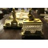 SET TAVOLA ANTIPASTIERA OLIERA SALIERA FORMAGGIERA PUTTI STILE VENEZIANO RESINA