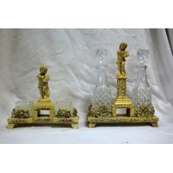 SET TAVOLA ANTIPASTIERA OLIERA SALIERA FORMAGGIERA PUTTI STILE VENEZIANO RESINA