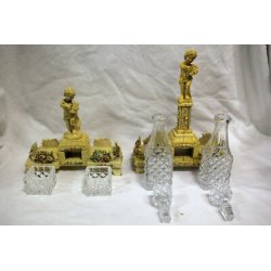 SET TAVOLA ANTIPASTIERA OLIERA SALIERA FORMAGGIERA PUTTI STILE VENEZIANO RESINA