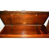 ANTICA CASSAPANCA LOMBARDA legno NOCE epoca 700 RINASCIMENTALE OLD WOOD CHEST