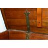 ANTICA CASSAPANCA LOMBARDA legno NOCE epoca 700 RINASCIMENTALE OLD WOOD CHEST