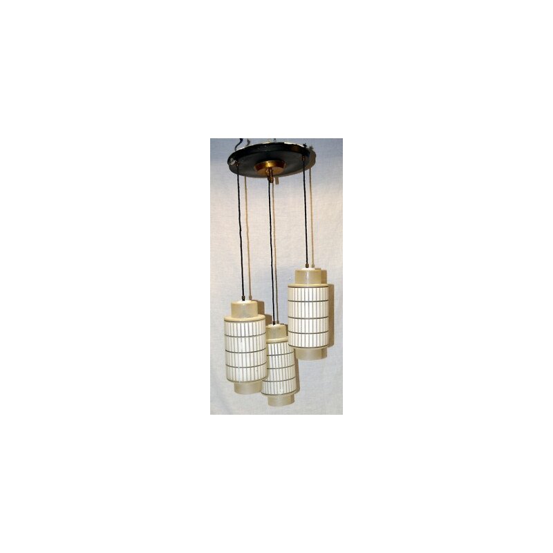 ANTICO LAMPADARIO CASCATA VETRO 1960 DESIGN STILNOVO VENINI MURANO VETRO ACIDO