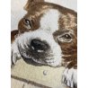 DISEGNO ACQUERELLO CARTONCINO ATTR Gigi Comolli RITRATTO CUCCIOLI Boston Terrier