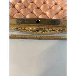 ANTICO SCRIGNO COFANETTO PORTAGIOIE SCATOLA LEGNO VETRO INTERNO ROSA XIX sec.