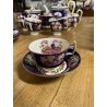 RARO ANTICO SET tè PORCELLANA 10Pers. 29Pz. DECORO ISTORIATO CHINOISERIE XIX sec