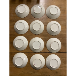 RARO ANTICO SET tè PORCELLANA 10Pers. 29Pz. DECORO ISTORIATO CHINOISERIE XIX sec