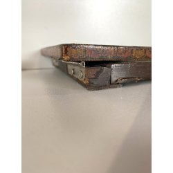 FERMALIBRI PIEGHEVOLE VITTORIANO LEGNO INTARSIATO DECORO NEOCLASSICO EPOCA '800