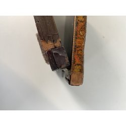 FERMALIBRI PIEGHEVOLE VITTORIANO LEGNO INTARSIATO DECORO NEOCLASSICO EPOCA '800