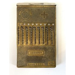 CALCOLATRICE CALCOLATORE  VINTAGE ADDIATOR Made France Unis 193 BREVETé S.G.D.G.