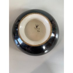 VASO CENTROTAVOLA BOWL CERAMICA La Fenice ALBISOLA DECORO UCCELLI