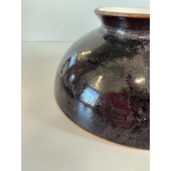 VASO CENTROTAVOLA BOWL CERAMICA La Fenice ALBISOLA DECORO UCCELLI