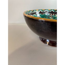 VASO CENTROTAVOLA BOWL CERAMICA La Fenice ALBISOLA DECORO UCCELLI