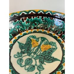 VASO CENTROTAVOLA BOWL CERAMICA La Fenice ALBISOLA DECORO UCCELLI