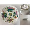 ANTICO PIATTINO PORCELLANA CINESE FAMILLE ROSE MOTIVO QUATTRO STAGIONI ø 13,5 cm