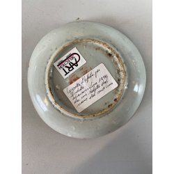 ANTICO PIATTINO PORCELLANA CINESE FAMILLE ROSE MOTIVO QUATTRO STAGIONI ø 13,5 cm