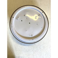 PLAFONIERA APPLIQUE Sigma DESIGN Sergio Mazza VETRO STAMPATO METALLO OTTONE ø 40