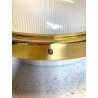 PLAFONIERA APPLIQUE Sigma DESIGN Sergio Mazza VETRO STAMPATO METALLO OTTONE ø 40