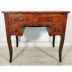 ANTICO SCRITTOIO Luigi XV EPOCA 1900 SCRIVANIA da CENTRO Legno Intarsiato DESK