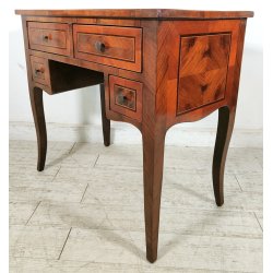 ANTICO SCRITTOIO Luigi XV EPOCA 1900 SCRIVANIA da CENTRO Legno Intarsiato DESK