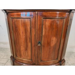 ANTICA ANGOLIERA epoca '900 LEGNO NOCE Vetrina 3 RIPIANI Mobile Angolo CANTONALE